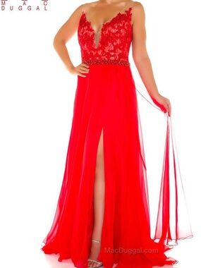 Mac Duggal Red Formal Dress Size 16W